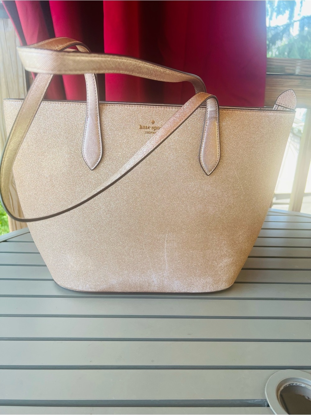 kate spade Metallic Blush Pink Tote Bag